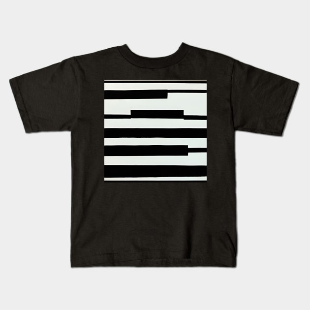 Minimal black on white Kids T-Shirt by Crestern